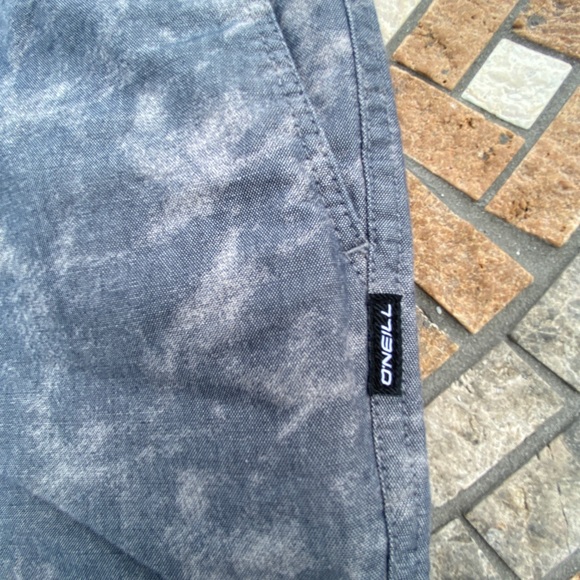 O’Neill Dappled Gray 100%Cotton Drawstring Shorts - Picture 2 of 6